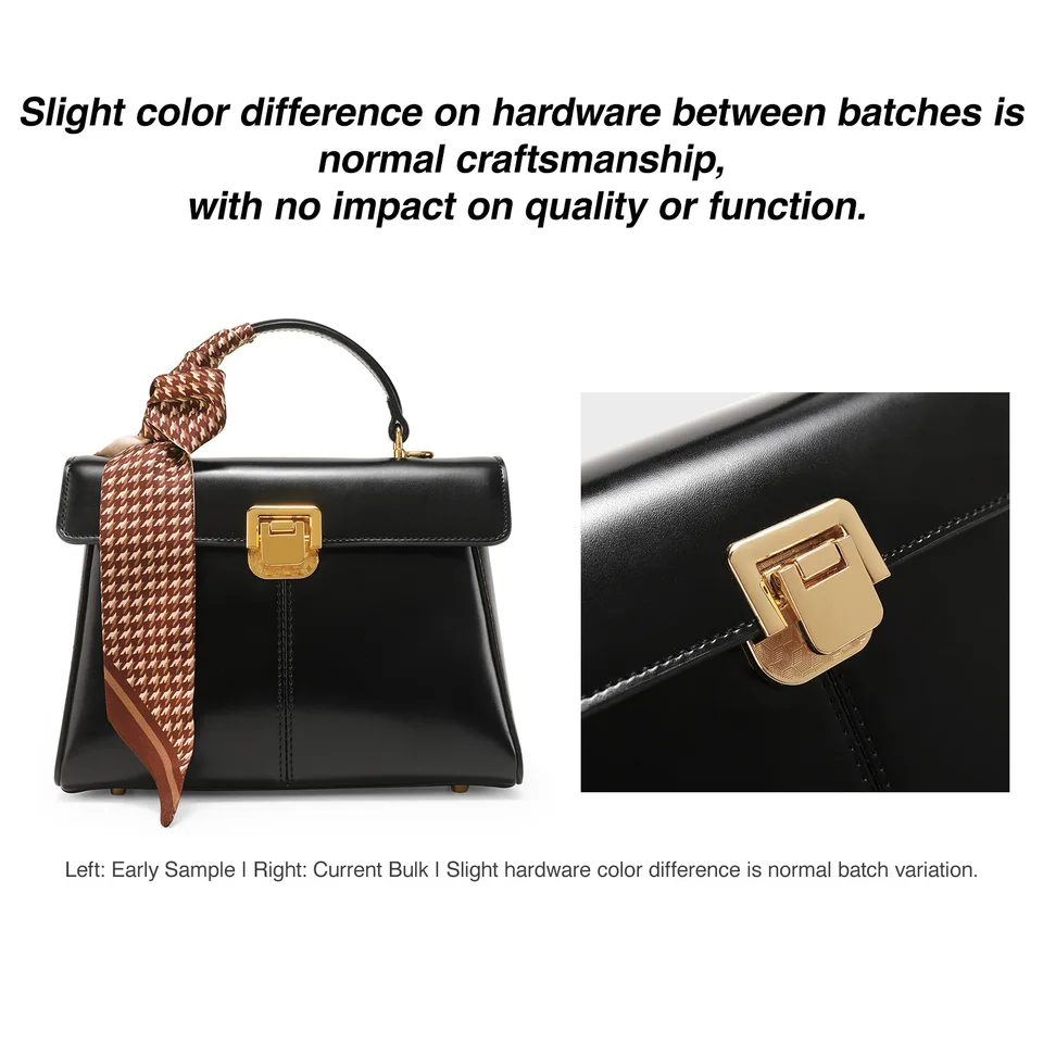 ITAMOOD Genuine Leather Handbag with Scarf | Luxury Designer