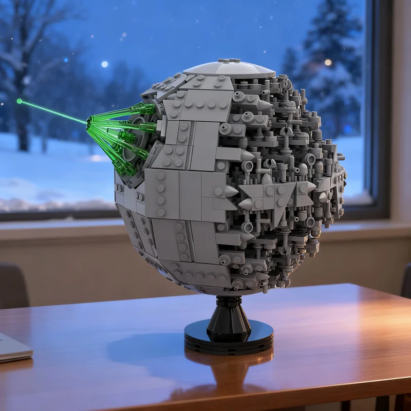 

1220 деталей MOC Звезда Смерти 2: Модель для демонстрации, конструктор «Звездные войны», архитектурные игрушки, рождественские подарки, развивающая идея для детей