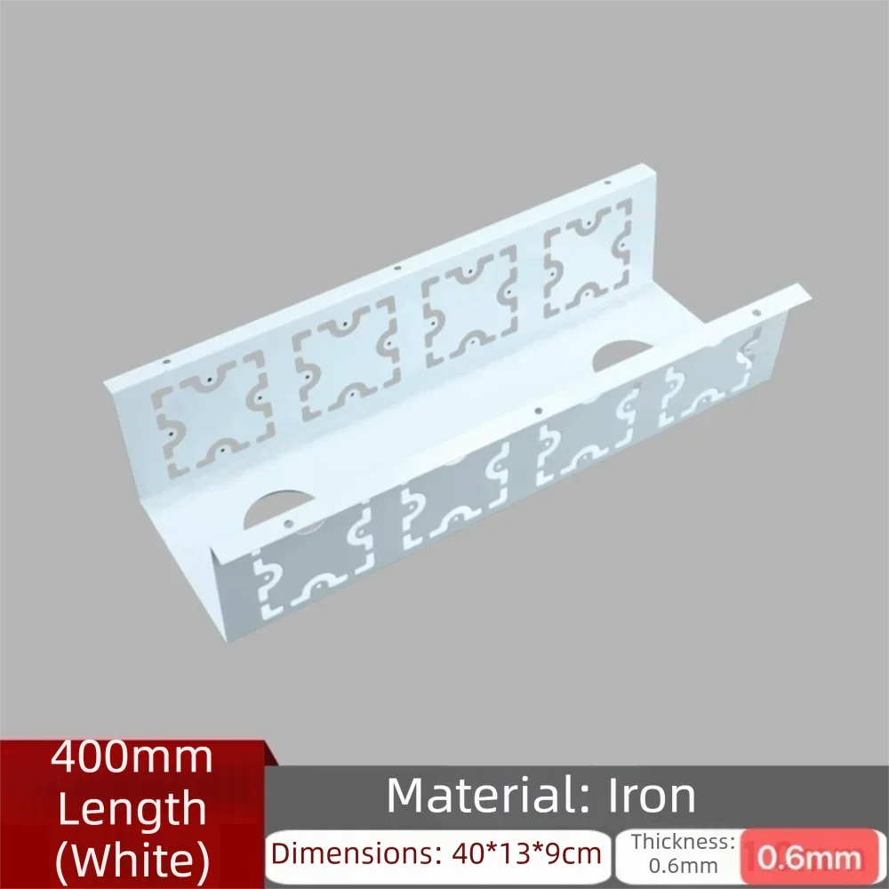 U-Shape Structure Under-Desk Cable Management Tray Durable Material Standard Panel Invisible Cable Management Tray