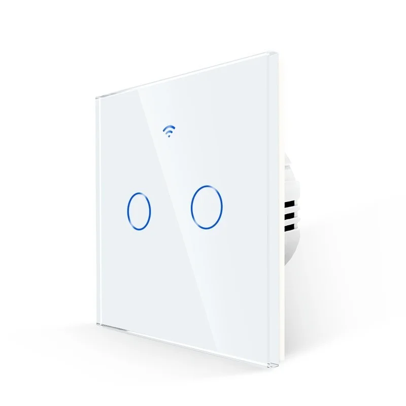 Light WiFi Switches RF433 No Neutral Smart Touch Switch Work with Tuya Google Home 1/2/3Gang glass panel Smart Home Bingoelec