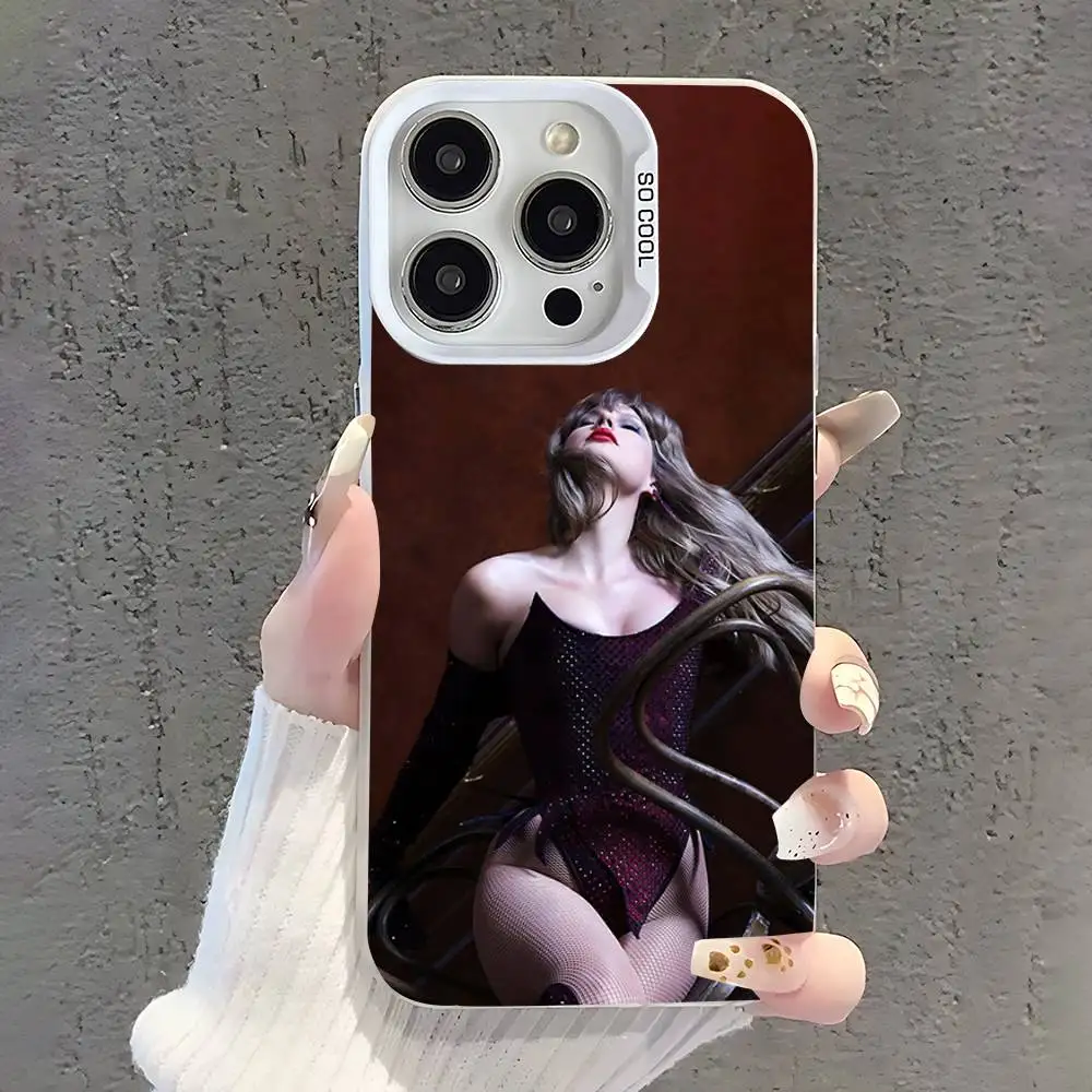 حافظة هاتف L-Life of a S-Showgirl لهاتف iPhone 17,16,15,14,13,12,11,Pro,XS,Max,Plus,Mini,SE غطاء مقاوم للصدمات من الحلوى البيضاء غير اللامعة