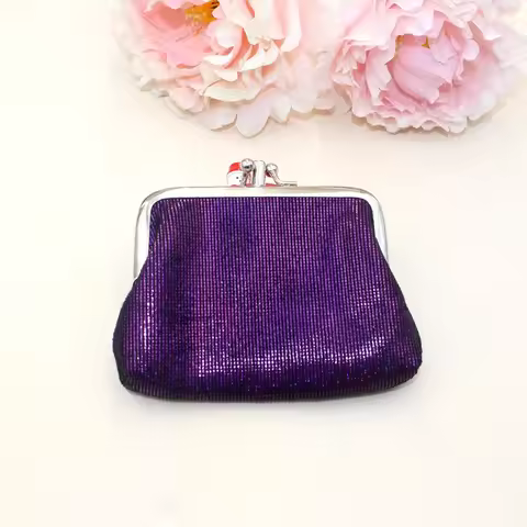 Retro Double Layer Women Wallets Bright Grid Short Card Holder Mini Coin Purse for Women Wallet Hasp Clutch Bag Women'S Purses