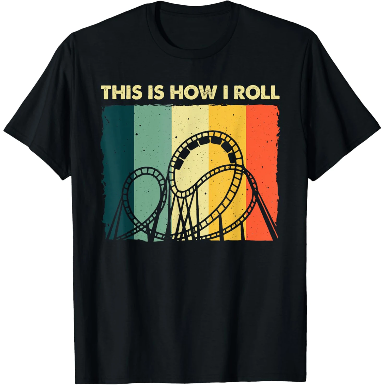 Lustige Achterbahn-Park-Grafik-T-Shirts für Männer und Frauen, reine Baumwolle, Humor, Streetwear, T-Shirt, kurzärmelig, Unisex, lockere Kleidung – Detail 2