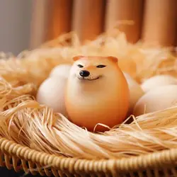 Gifts Realistic Dog & Egg Union Decorations PVC Eggs Shape Egg Shiba Inu Ornament Creative Dog Egg Decor