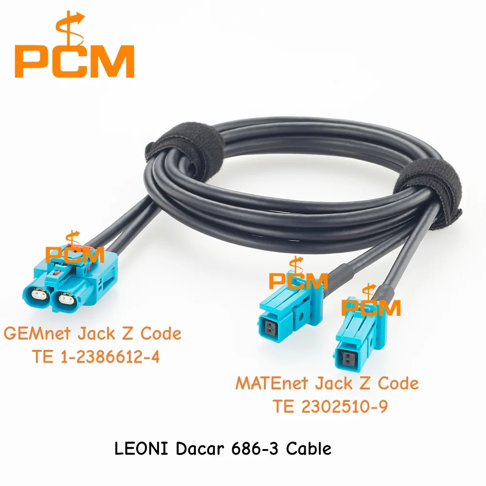 GEMnet Jack Z Code to Dual MATEnet Jack Z Code 2 In 1 Cable TE 1-2386612-4 to 2302510-9 Automotive Ethernet Data Cable