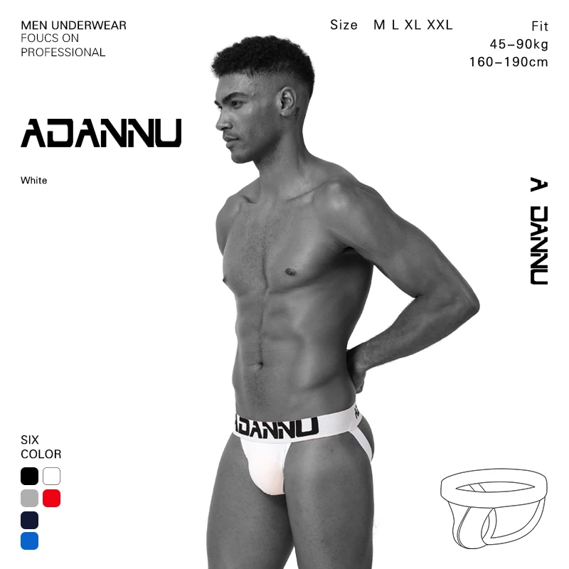 6Pcs/lot Men underwear Breathable cotton design Male Sexy Tanga Hombre Thongs Underpants low waist Gay Panties jockstrap AD131