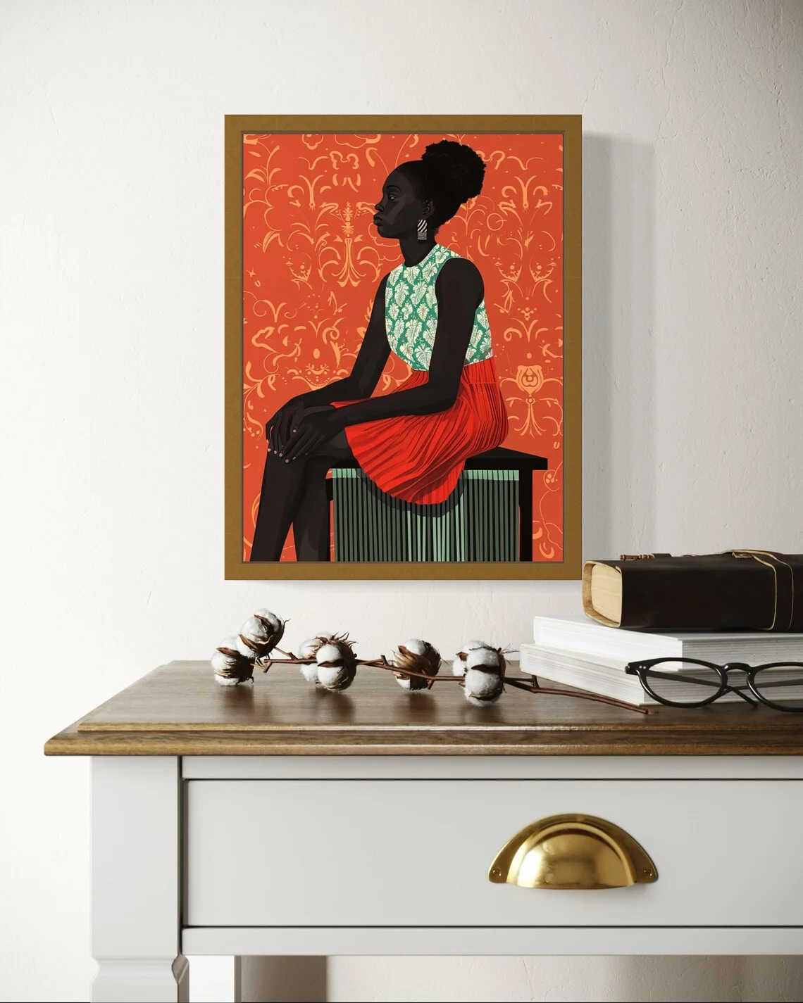 Black Woman Art, Abstract Black Art, Black Girl Wall Art, Woman Wall Art, Afrocentric Decor, African American Art, Black A view 5