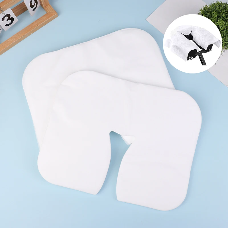 

[E] 100/200Pcs SPA Face Massage Pad Beauty Salon Massage Headrest Pad Disposable Cotton Pillow Towel Cover Face Skin Care Tool
