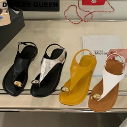 2026 Ankle Strap Women Sandals Brand Narrow Band Slide Beach Flip Flops Slingback Sandal Open Toe Flat Soft Shoes Sandalia Mujer
