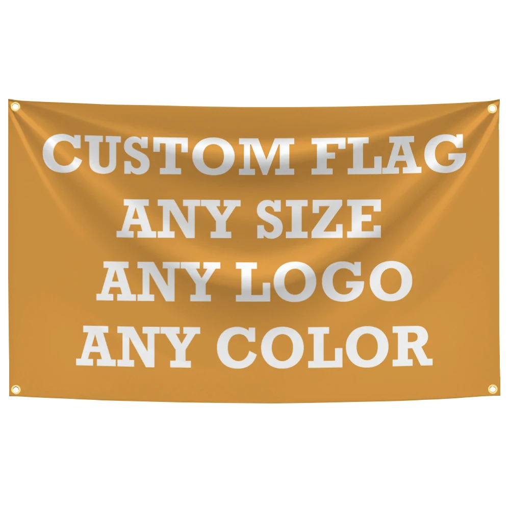 3x5 Ft Custom Logo Polyester Flag, Professional Enlarged Pixels for Car, Motorcycle, Fleet & Company Emblems