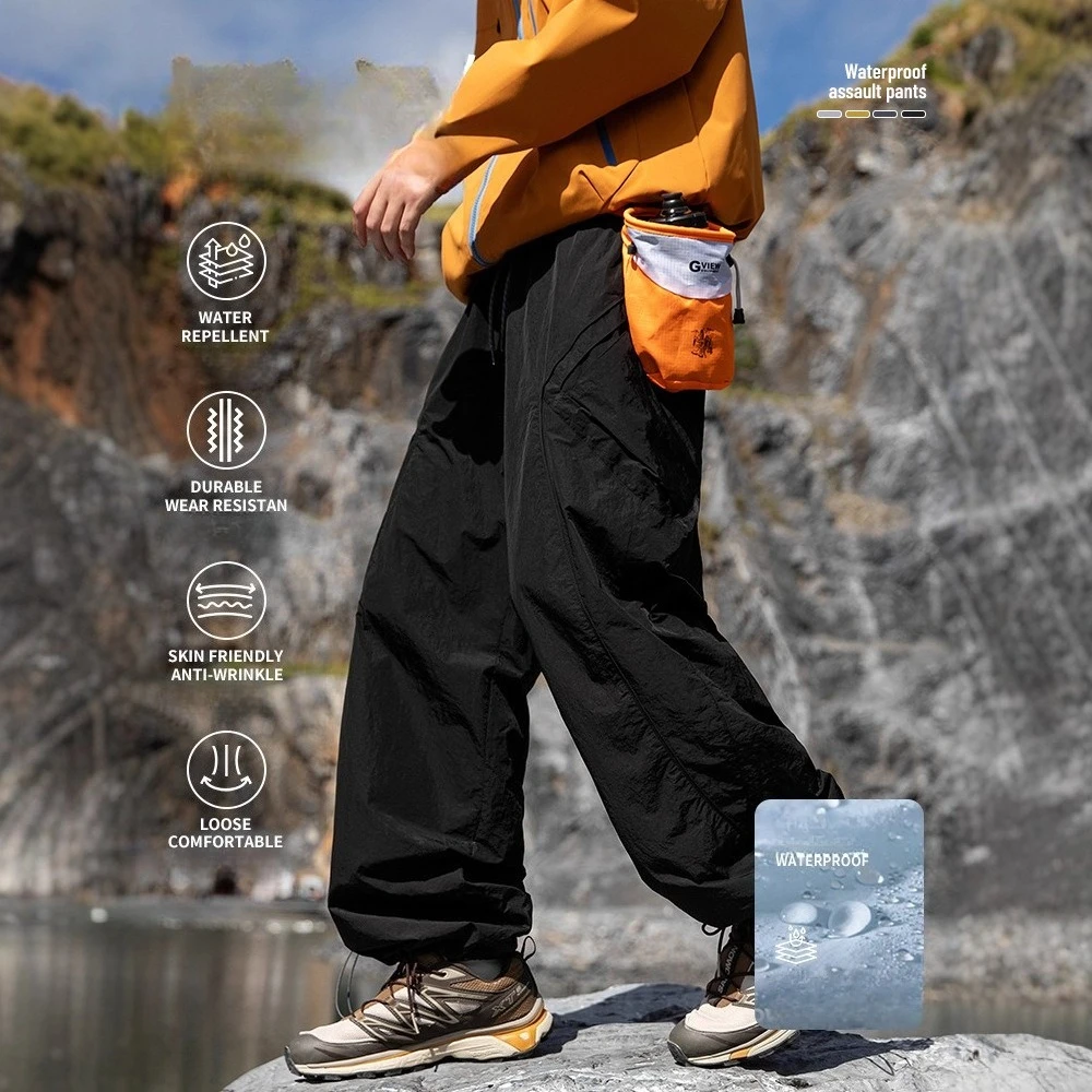 Outdoor 3-Proof Lightweight Nylon Cargo Trousers for Men & Women – Breathable, Functional Hiking Pants with Water-Resistant Tech