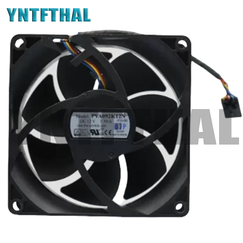 PVA092K12N Y1F7R Y1F7R-A00 CN-0Y1F7R DC12V1.50A สายไฟ4พิน106cfm พัดลมทำความเย็น90x90x38mm