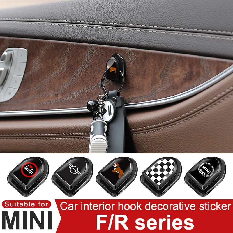 For BMW MINI ONE Cooper S JCW R55 R56 R60 R61 F54 F55 F56 F57 F60 Car Hook Decorative Sticker Interior Modification Accessories