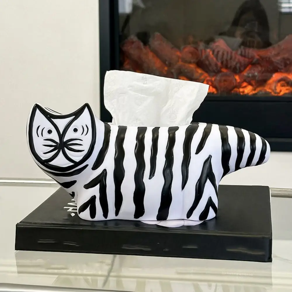 

Ремесленный современный кошачий орнамент, милая мультяшная коробка для салфеток, изысканная креативная бумажная коробка для дома