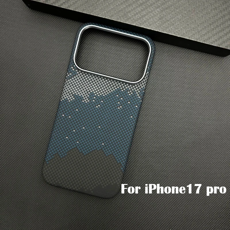 

Чехол из углеродного волокна для IPhone 17 Pro, магнитный чехол для телефона, экран IPhone 17 Pro, ультратонкий защитный чехол из арамидного волокна