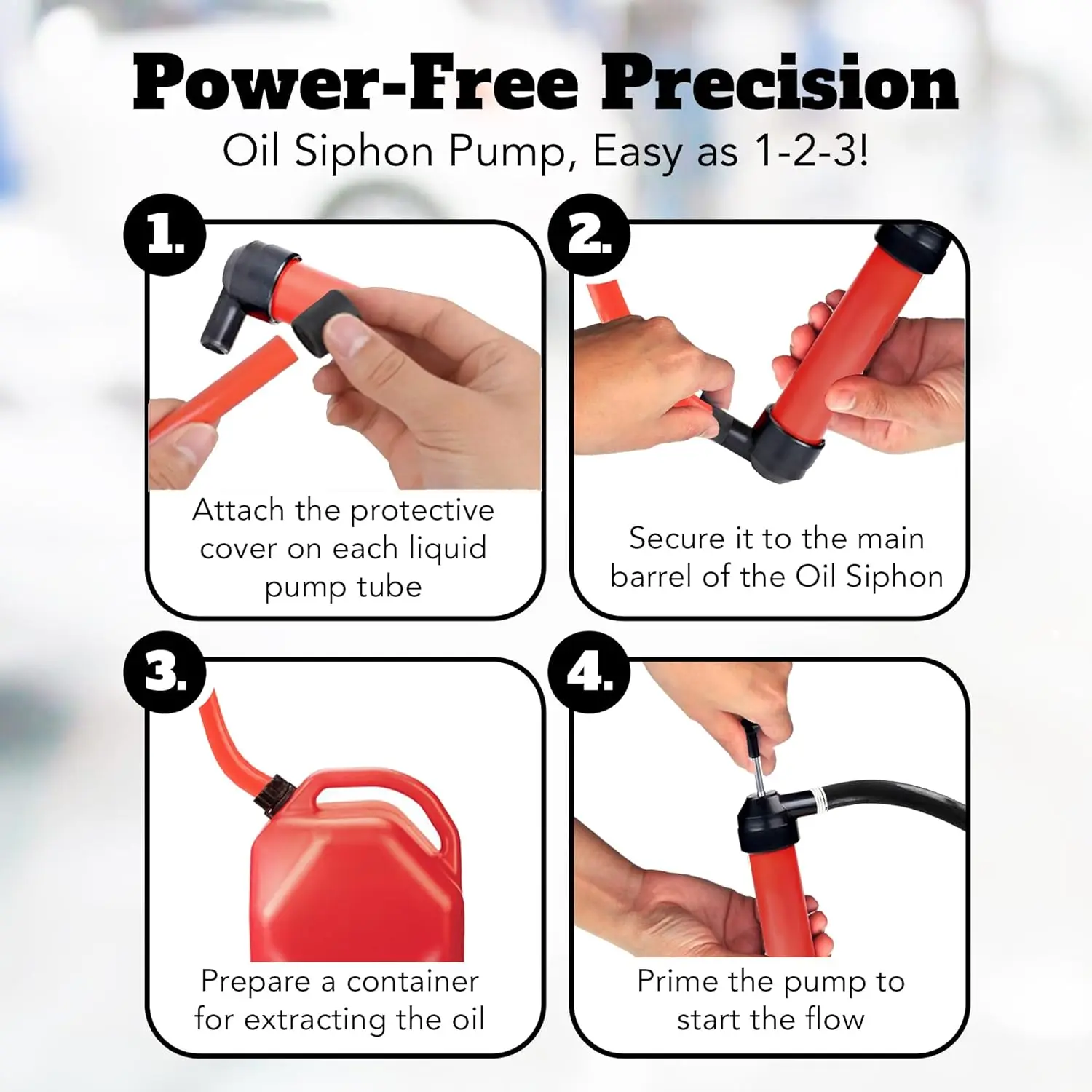 Portable Manual Oil Pump Hand Siphon Tube Liquid Gas Transfer Tool for Car Motorcycle Truck Petrol Diesel Water Extraction view 5