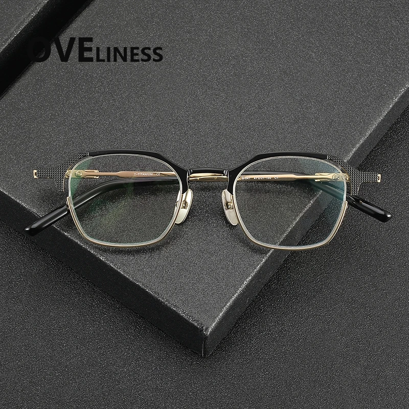

pure Titanium Glasses Frame Men New Brand Design Vintage Retro Round Eyeglasses Women Ultralight High Quality Eyewear Spectacles