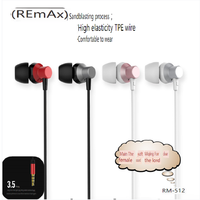 Remax RM-512 Highly Elastic Wire In-Ear Mini Headphone Metallic Wired Sports Earphone With Mic