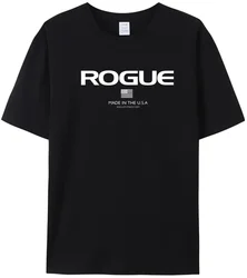 Breathable and Stylish Rogue Fitness Logo T-Shirt - O-Neck Casual Tops for Men