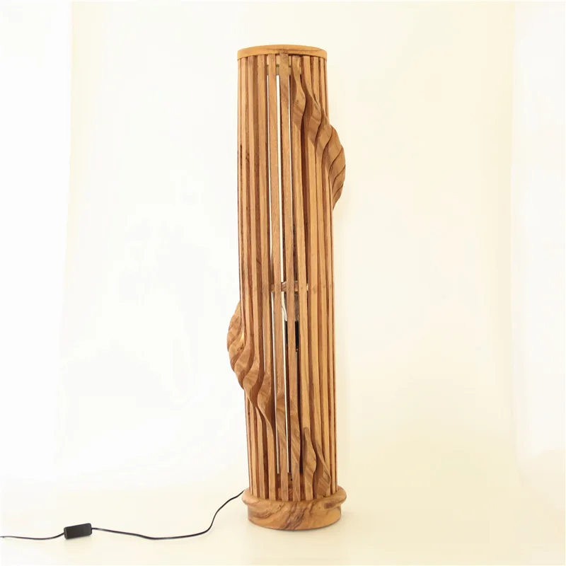 Handmade walnut floor lamp, bed and breakfast cafe hotel decorates lamps with creative craftsmanship