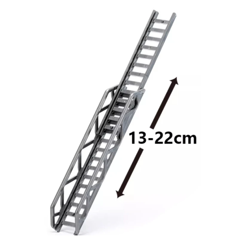 2SETS Military Firefighting Model Scene Plastic Accessories Telescopic Ladder Cloud Ladder