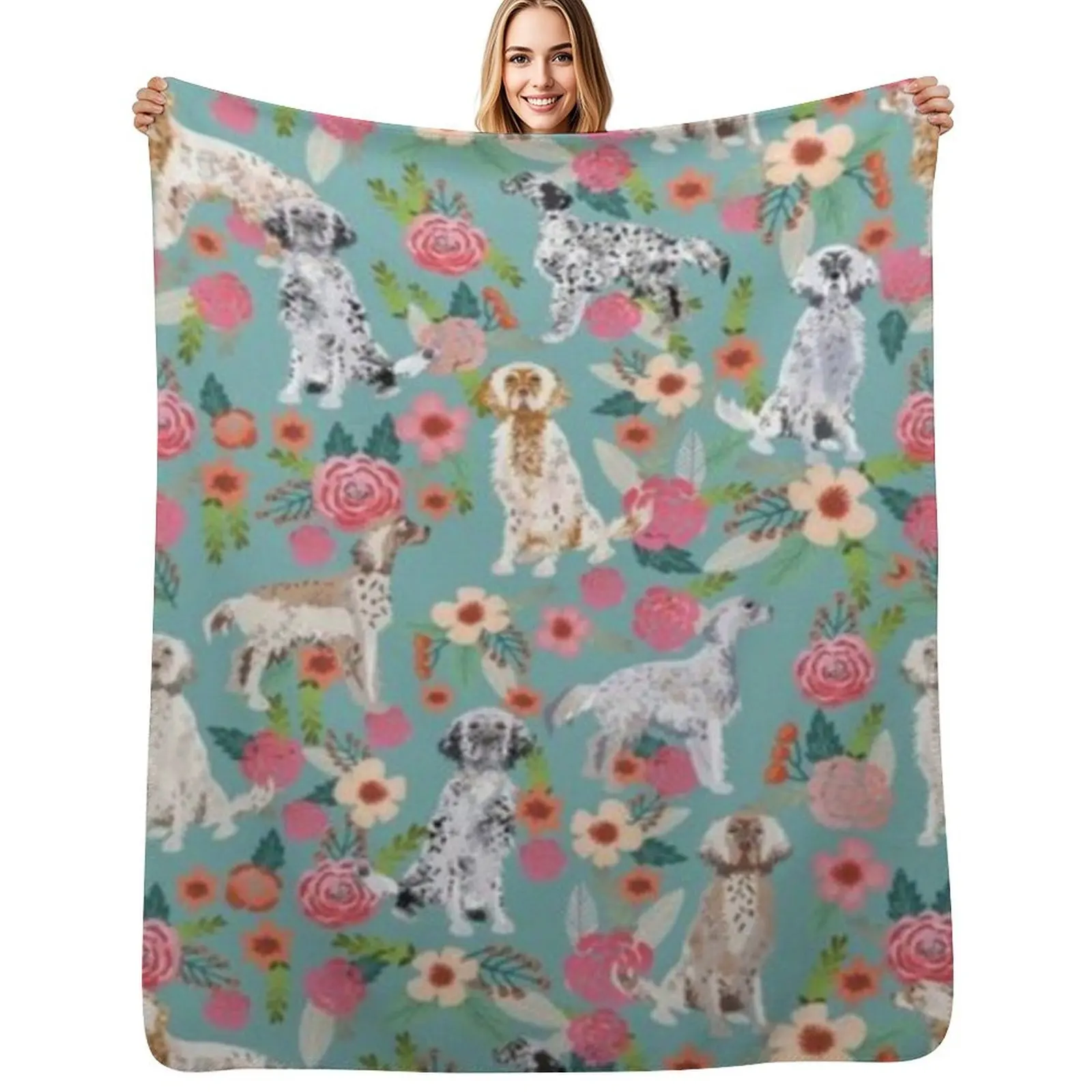 ENGLISH SETTER Manta suave y lujosa, regalo navideño para la familia