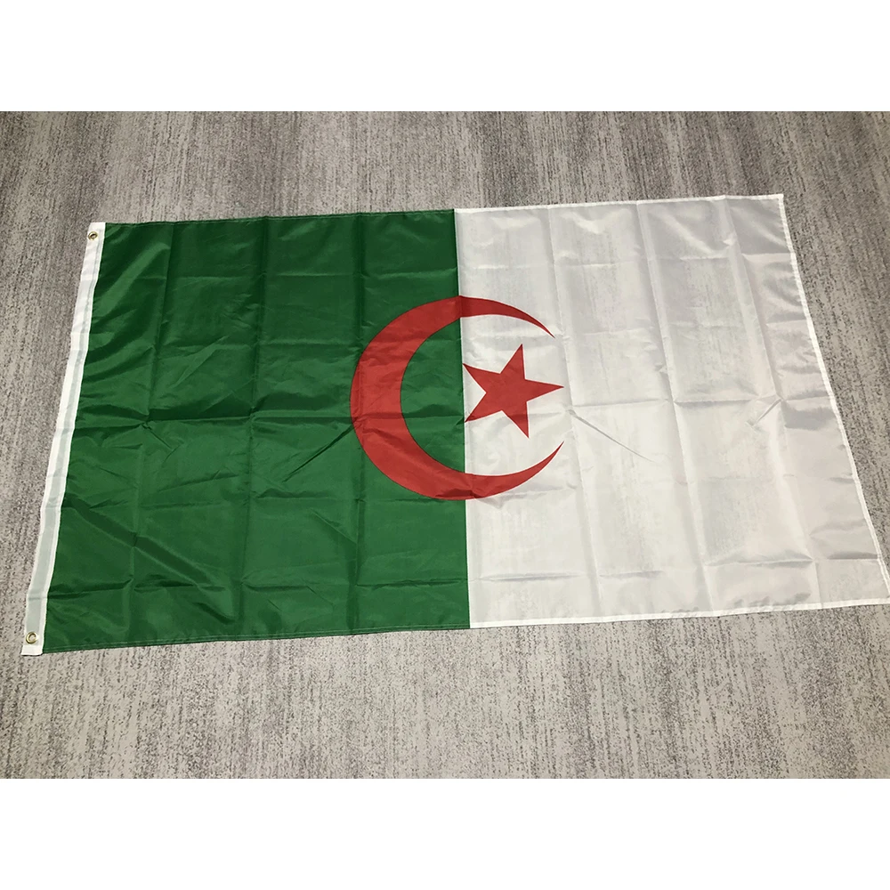 Algeria Flag 90 x 150cm  high quality polyester hanging ALG Algeria flag National Flag Banner Office Activity parade