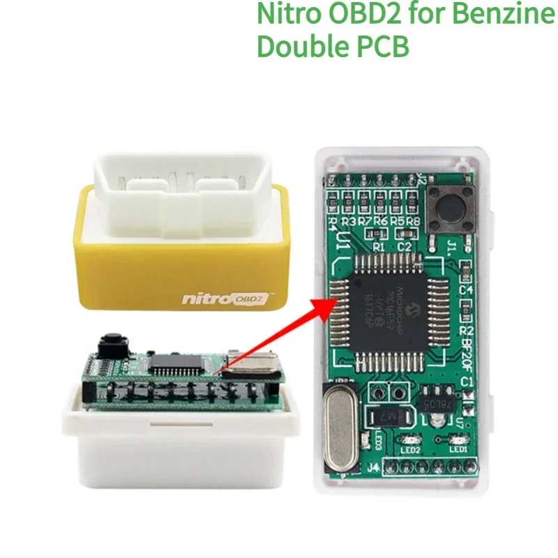 Best Nitro Dual Board Fuel Economy Chip Tuning ECO OBD2 Plug and Drive  15% Fuel Save Eco OBD2 Chip Tuning Box Plug&Driver Tool