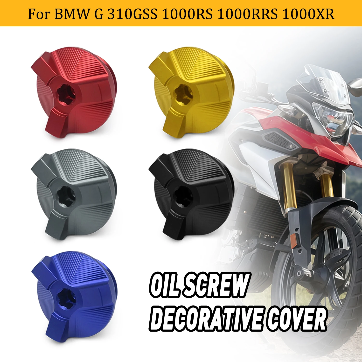 

For BMW G 310GS G310 GS 2017 2018 2019 2020 2021 2022 Oil Filter Cup Plug Cover Screw Decorative Cover Motorcycle Parts