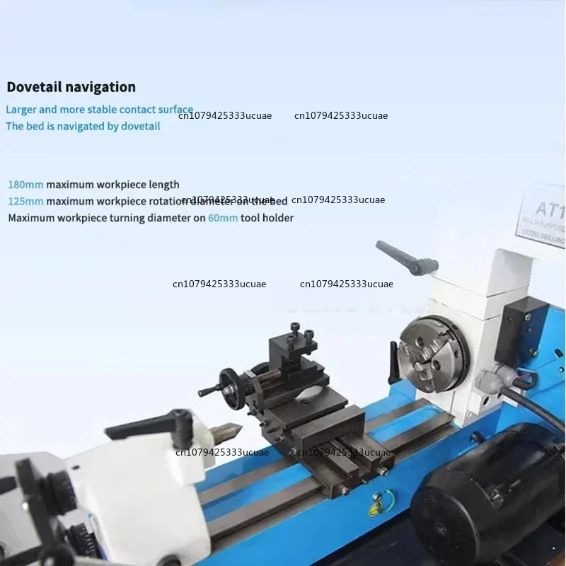 AT125 Household Milling Small Lathe Machine Tool Bench Multifunction Bench Drilling Machine Tool 85 * 60MM Processing Machine