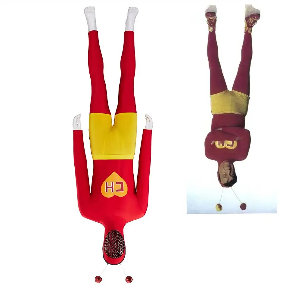 Disfraz de El Chapulin Cosplay Colorado para hombre, mono rojo, traje de cosplay para Halloween y carnaval.