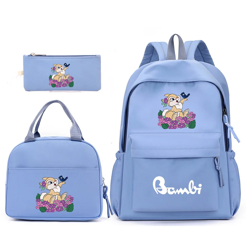 

Disney Bambi 3pcs/Set Backpack with Lunch Bag for Teenagers Student School Bags Casual Comfortable Travel Set