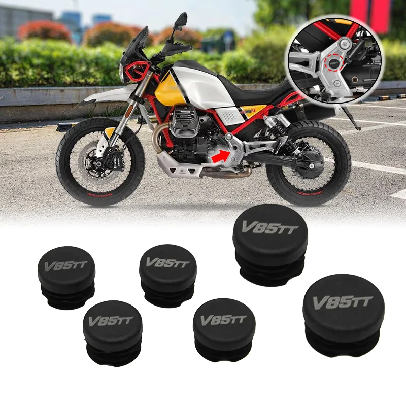 

FOR MOTO GUZZI V85TT V85tt v85tt 2019 2020 2021 2022 Motorcycle Accessories Frame Hole Cover Caps Plug Decorative Frame Cap Set