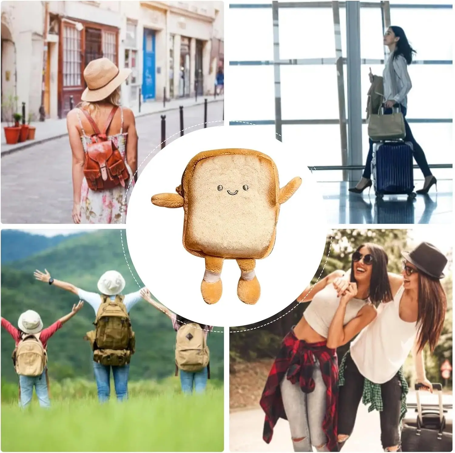 Adorable PotatoToast Purse - Toast Coin Purse, Cute Coin Pouch,Carrying Case,  Keychain Bag For Store Charging Cable,Coin
