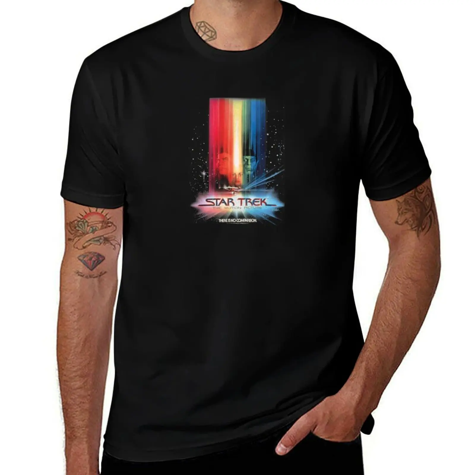 Star Trek Motion Picture Rainbow Collage Movie Poster T-Shirt Casual Everyday Short Sleeve T-Shirt