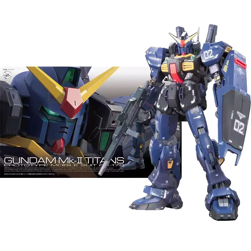 

Bandai Original Anime RG 07 1/144 MK2 GUNDAM MK-II TITANS Assembly Model kit Action Figure Toys For Kids Collectible Gift