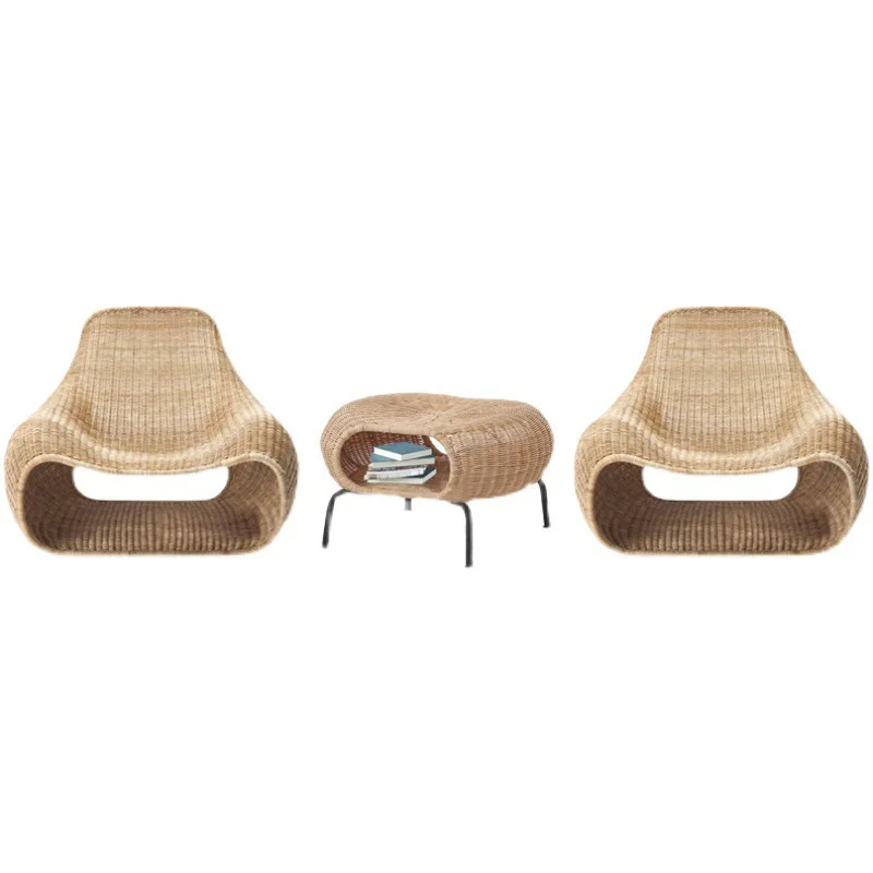 

Outdoor indoor rattan Nordic creative rattan sofa hotel model room leisure bed and breakfast