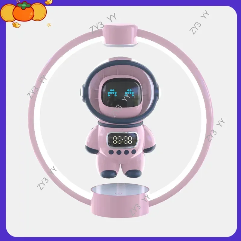 Haut-parleur Bluetooth à lévitation magnétique de bureau créatif, haut-parleur d'ordinateur Robot AI avec effet de lévitation, cadeau pour les amateurs de technologie