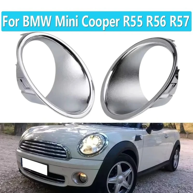 

Front Fog Light Lamp Black Trim Ring Cover For BMW Mini Cooper R55 R56 R57 2007-2011 51112753661 51112753662 Car Accessories