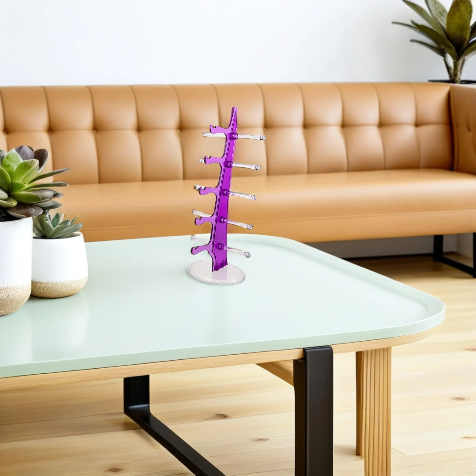 

Sunglasses Display Stand 5-Tier Plastic Eyeglass Holder Rack Space-Saving For Retail Store Home Decor Display