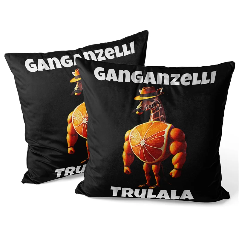 Fundas de cojín Gaslight Gatekeep Girlboss Ganganzelli Trulala Italian Brainrot, fundas de almohada de 45cm x 45cm