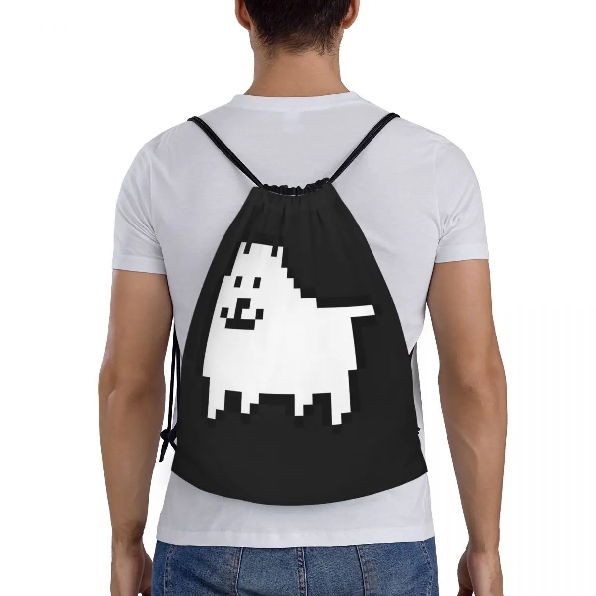 

Annoying Dog In Space Undertale Toby Video Game Rpg Backpacks Drawstring Bundle Pocket Storage Bag Book Bags for Man Woman