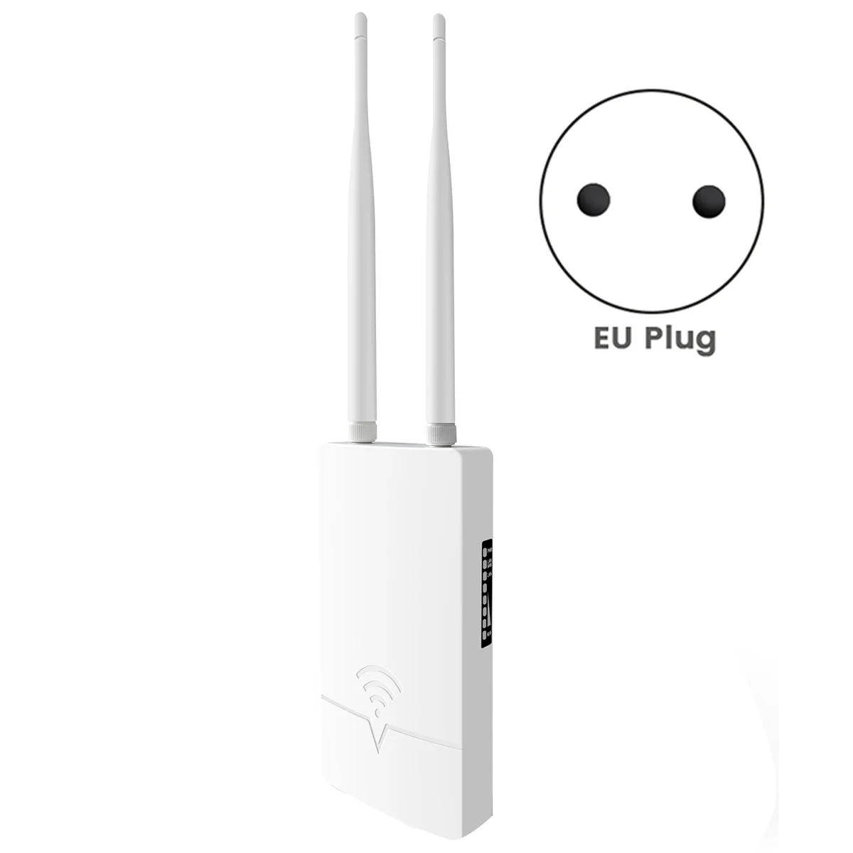 2.4G/5G Wireless WiFi AP Router 1200Mbps with 2X5DBi Antenna Support PoE and DC Power Supply for Outdoor Monitor EU Plug