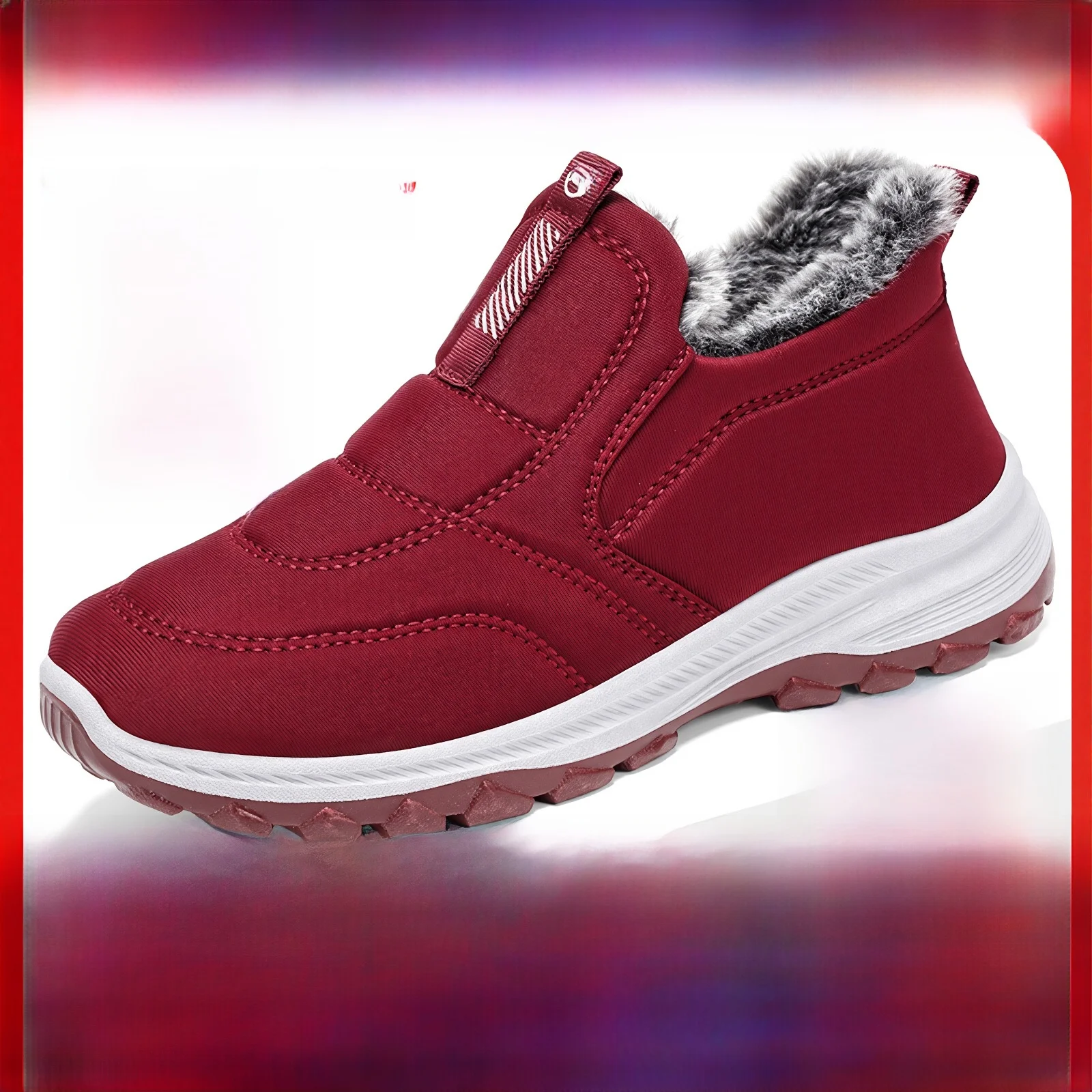 

Thickened Fleece Lined Cotton Shoes for Women Winter Boots Large Size Short Boots Couple Style Elderly People Footwear Casual...