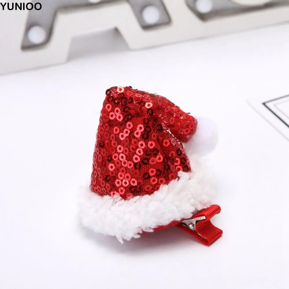 

Cute Sweet Elk Ears Alloy Cloth Snowflake Kids Hair Accessories Christmas Hair Clip Christmas Hat Hairpin Korean Style Headwear