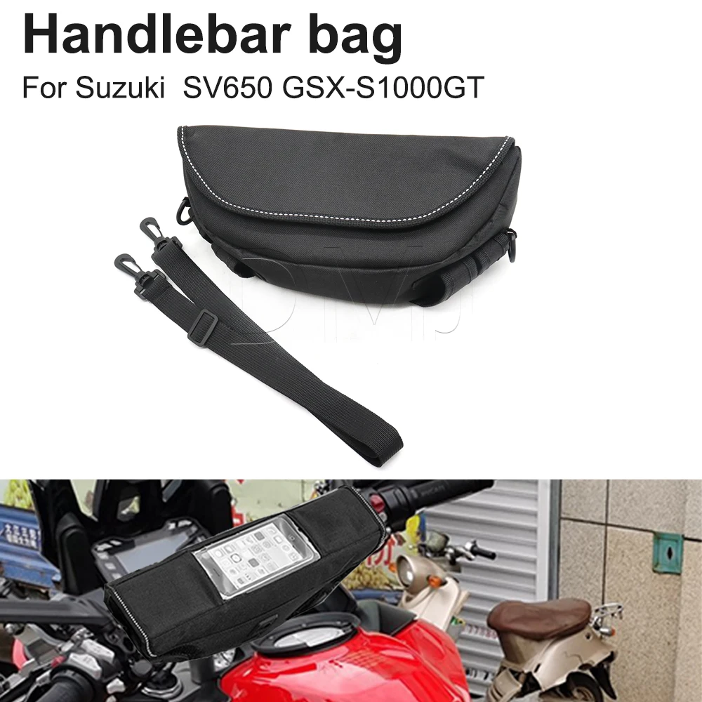 For Suzuki SV650 SV 650 GSXS1000GT GSX S1000GT V-Strom 800DE Motorcycle Waterproof Bag Storage Handlebar Bag Travel Tool Bag