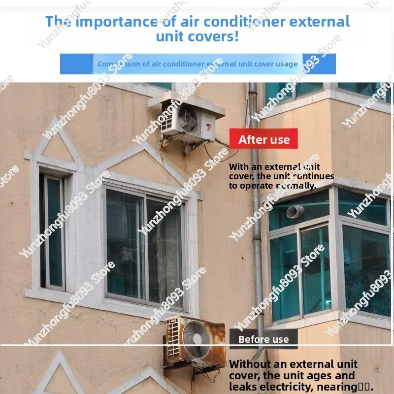 Universal Air Conditioning Outdoor Unit Rain Shield Sun Protection Dust Cover Board Main Host Weatherproof Canopy Cover