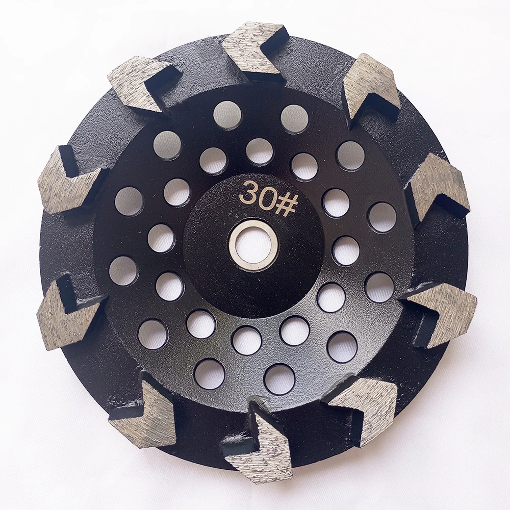 1 Pcs Arrow Sintered Diamond Segment Metal Grinding Disc Block Wheel Diameter 7 Inch or Epoxy Solidified Terrazzo Concrete