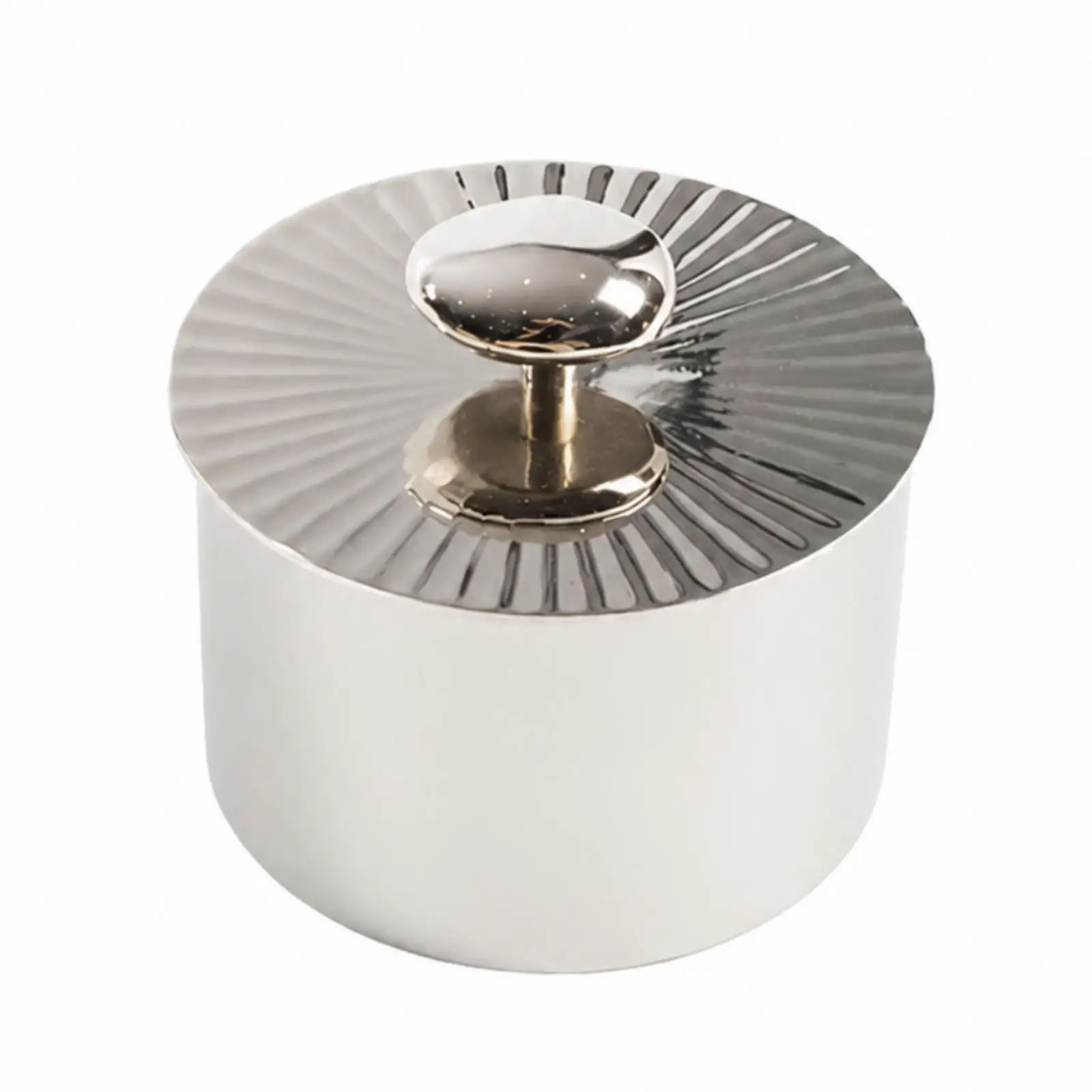 Aluminum Jewelry Box Multipurpose Metal Vanity Container with Knob Sundries