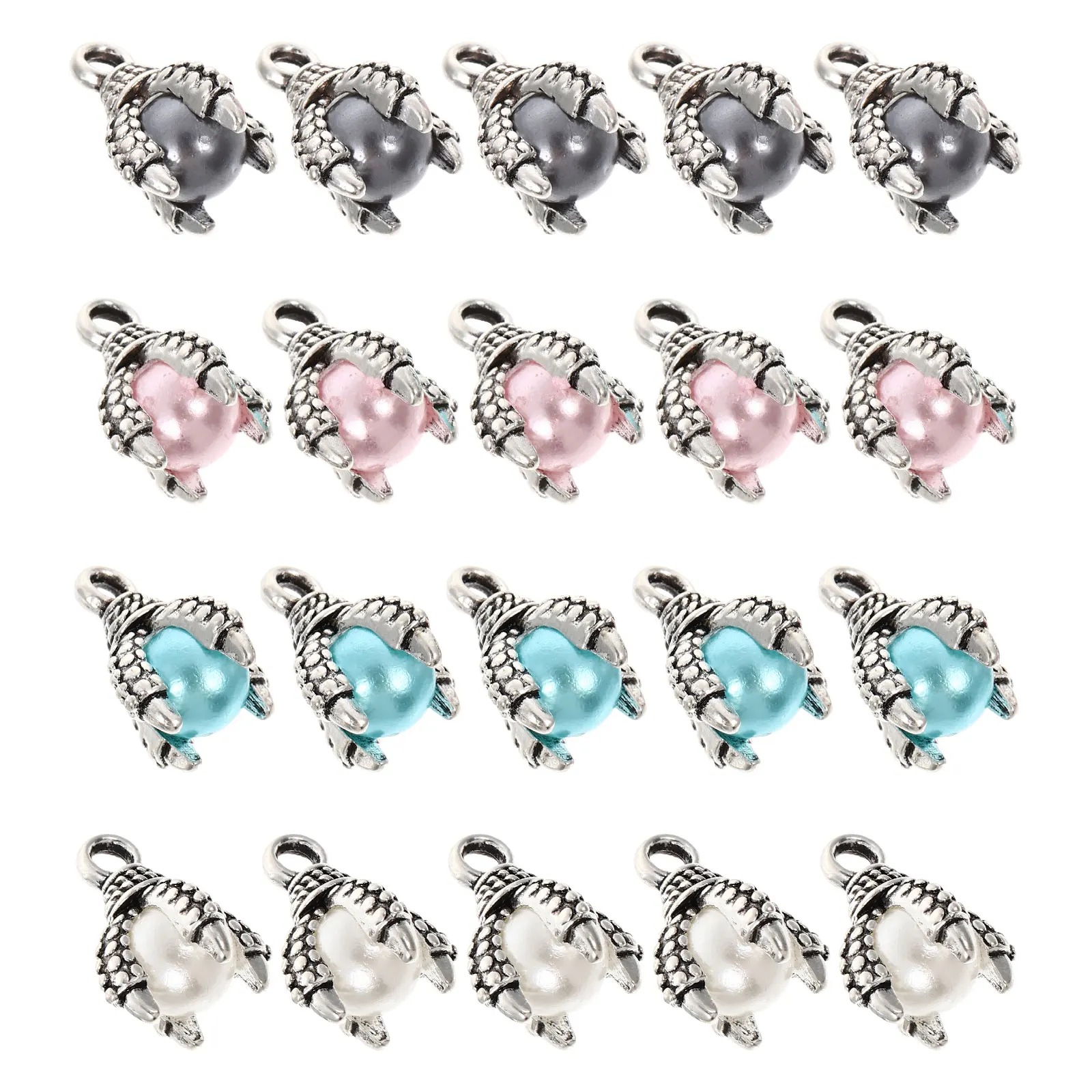 

20 Pcs Fashion Pearl Pendant Pearls Necklace Jewelry Alloy Pendants and Decorations